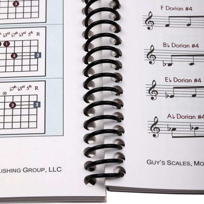 Spiral Bind Musical Book Printing Service For Stave Music Piano Spectrum