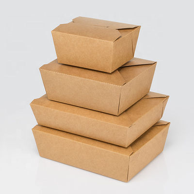 Brown Kraft Paper Pizza Packaging Box Disposable Salad Packaging Box