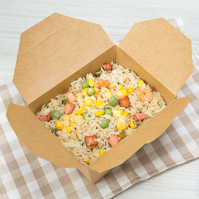 Brown Kraft Paper Pizza Packaging Box Disposable Salad Packaging Box