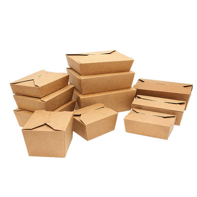Brown Kraft Paper Pizza Packaging Box Disposable Salad Packaging Box