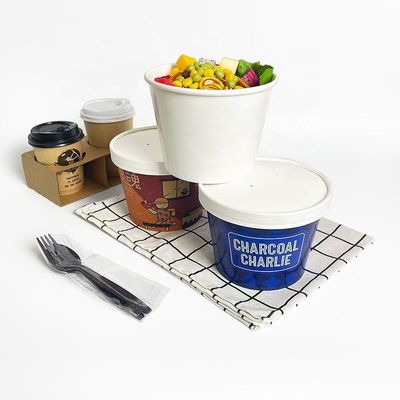 OEM Pizza Packaging Box Biodegradable Food Takeaway Kraft Paper Bowls
