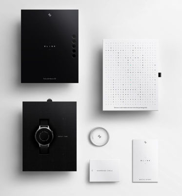 Custom OEM Watch Box Gift Packaging White Shell Black Inside Foam