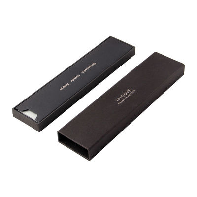 Black Art Paper Watch Packing Box Strap Shape Embossing