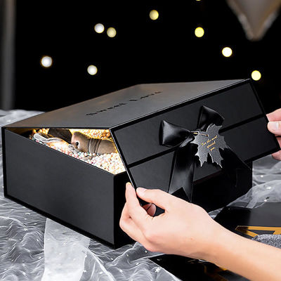 OEM Custom Gift Packaging Custom Logo Printing Wedding Gift Box with Ribbon