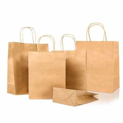 Custom Printed Logo Recyclable Paper Gift Bags