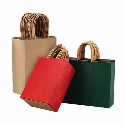 Custom Printed Logo Recyclable Paper Gift Bags