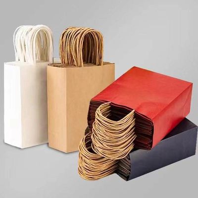 Custom Printed Logo Recyclable Paper Gift Bags