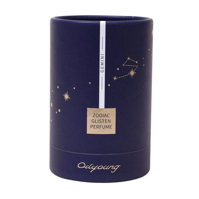 Custom Logo Printed Luxury Perfume Packaging Round Cylinder