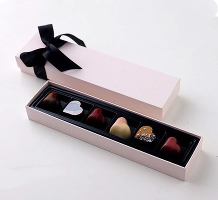 Wedding Printing Packaging Box Bonbon Gift Box With Ribbon Tie