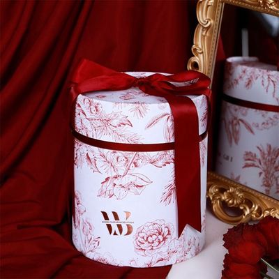 Lattice Custom Gift Packaging Christmas Sweet Cylinder Gift Box