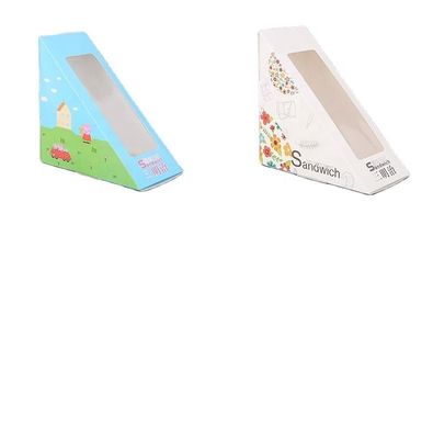 Food Grade Greaseproof Custom Gift Packaging For Sandwich Pastry Cake