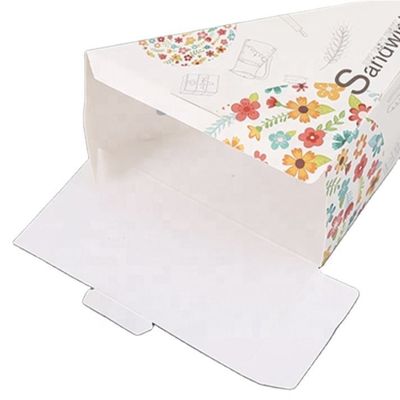 Food Grade Greaseproof Custom Gift Packaging For Sandwich Pastry Cake
