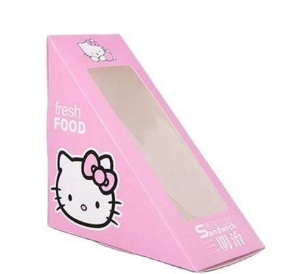 Food Grade Greaseproof Custom Gift Packaging For Sandwich Pastry Cake