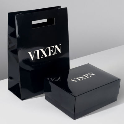 Black Printing Kraft Paper Bag Flap Die Cut Handle Shopping Paper Bags
