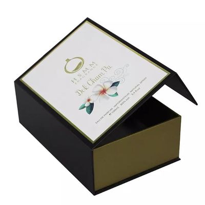 Custom Logo Black Magnetic Paper Box Folding Gift Box For Shoes Clothing