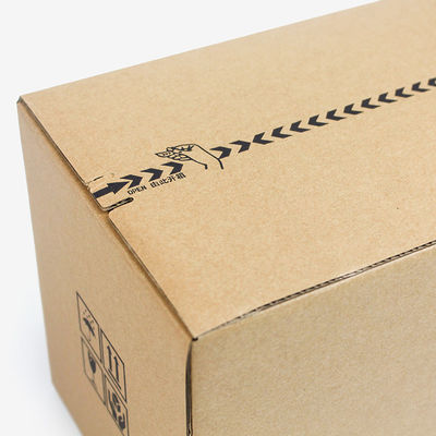 Custom Logo Brown Kraft Paper Corrugated Folding Zipper Products Packaging Shipping Mailer Box