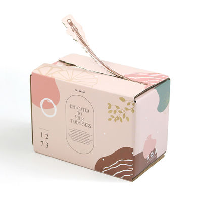Wholesale Custom Print Logo Corrugated Zipper Packaging Gift Box Tear Off Strip Carton Shipping Cardboard Boxes