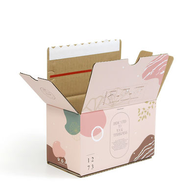 Customized Zipper Carton Box Cosmetic Packaging Corrugated Without Tape