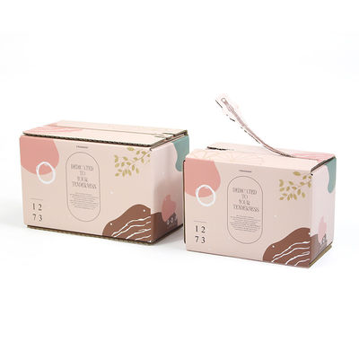 Customized Zipper Carton Box Cosmetic Packaging Corrugated Without Tape