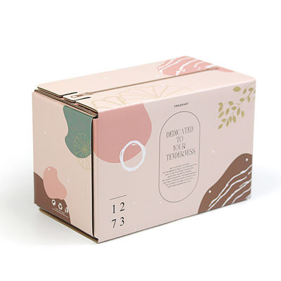 Customized Zipper Carton Box Cosmetic Packaging Corrugated Without Tape