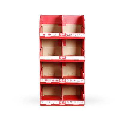 Custom PDQ Shop Exhibition Christmas Gift Perfume Cosmetics Corrugated Paper Cardboard Display Stand Rack