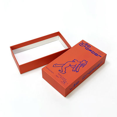 Luxury Orange Body Lotion Printing Packaging Box Corrugated Board Lid And Base Gift Box