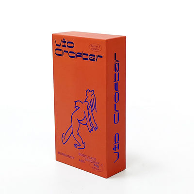 Luxury Orange Body Lotion Printing Packaging Box Corrugated Board Lid And Base Gift Box