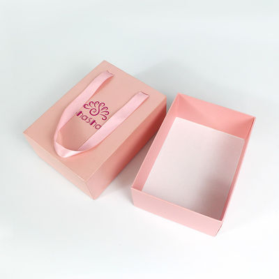 Customized Jewelry Box Pink Earrings Ring Drawer Gift Paper Box with Handle