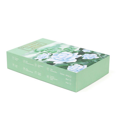 Electric Toothbrush Cardboard Paper Lid And Base Box Varnishing Custom Flower Pattern