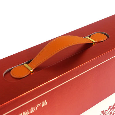 UV Printing Luxury Fruits Festival Gift Box With Leather Handle