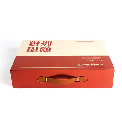 UV Printing Luxury Fruits Festival Gift Box With Leather Handle
