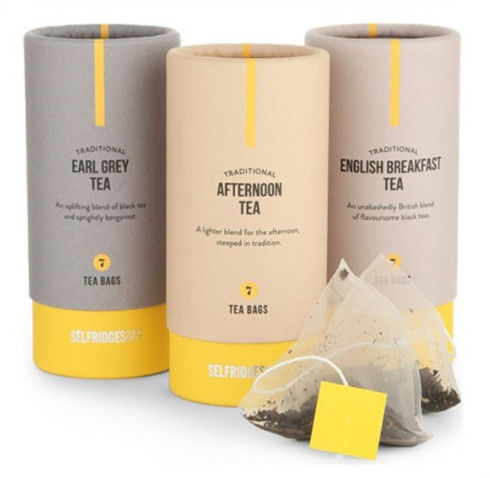 Kraft Paper Tea Packaging Box OEM Cylinder Tube Packaging