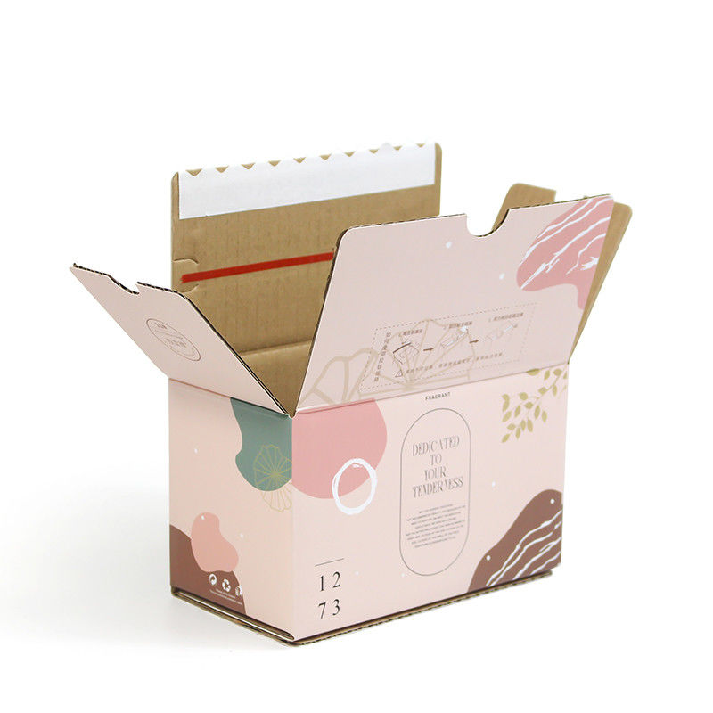 Wholesale Custom Print Logo Corrugated Zipper Packaging Gift Box Tear Off Strip Carton Shipping Cardboard Boxes